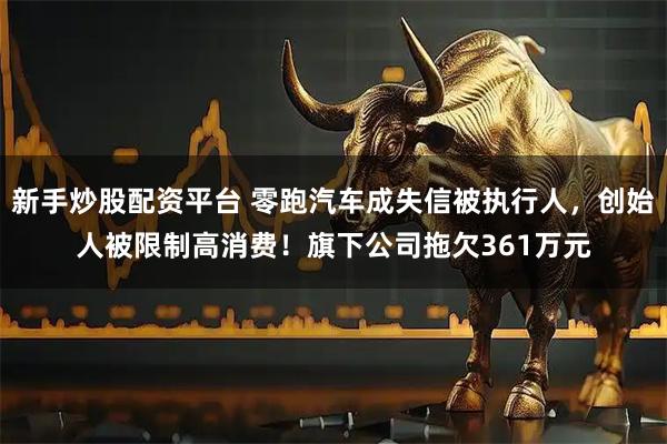 新手炒股配资平台 零跑汽车成失信被执行人，创始人被限制高消费！旗下公司拖欠361万元