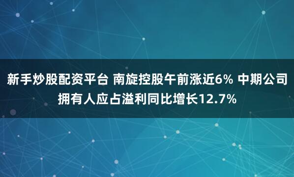 新手炒股配资平台 南旋控股午前涨近6% 中期公司拥有人应占溢利同比增长12.7%